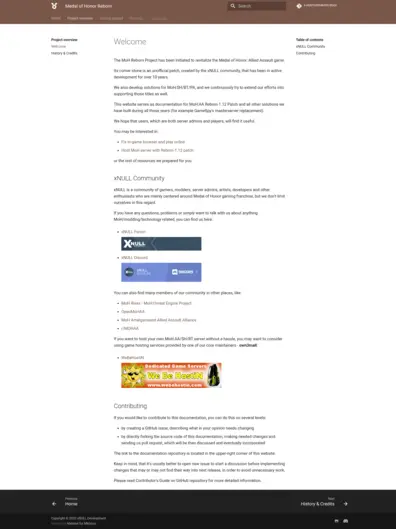 mohreborn welcome page